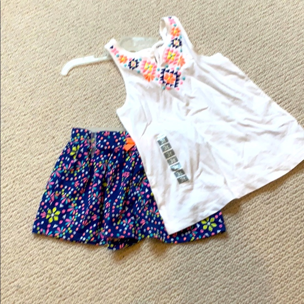New Carter’s Set Tank and Shorts Adorable Sz 3T